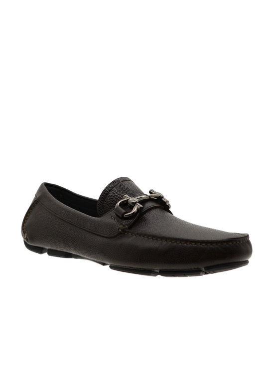 Salvatore Ferragamo Parigi Pebbled Hickory Brown Leather Size 9 US New main image 7